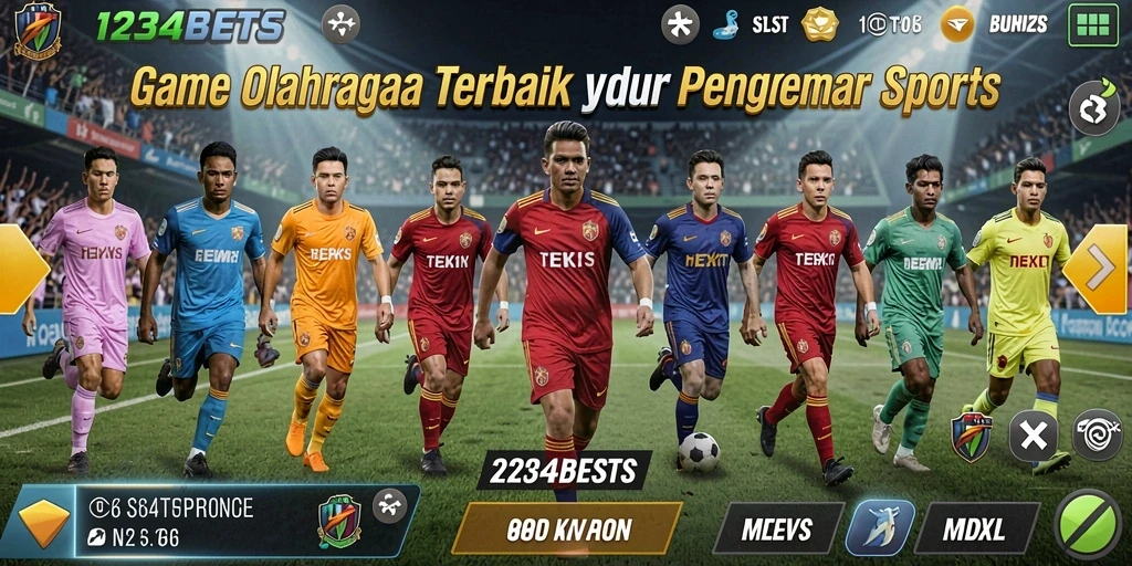 Tampilan gameplay olahraga yang mendebarkan di 1234BETS.