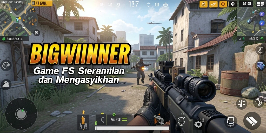 Screenshot gameplay intens dari BIGWINNER yang penuh aksi.