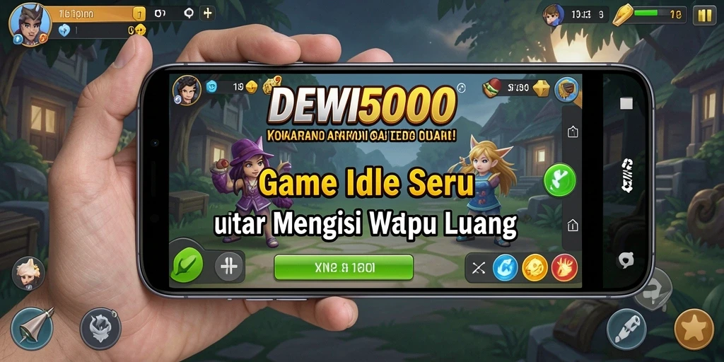 Tampilan menawan gameplay DEWI5000 dengan elemen idle yang menarik.