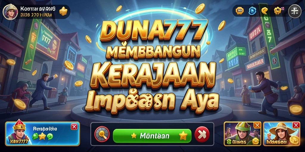 Tampilan gameplay DUNIA777 yang menyenangkan dan interaktif.