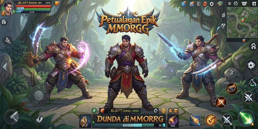 Tangkapan layar menunjukkan aksi seru dalam pertempuran MMORPG.
