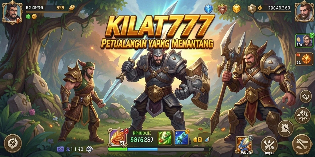 Tangkapan layar gameplay KILAT777 yang menampilkan pertarungan epik dan perjalanan karakter.