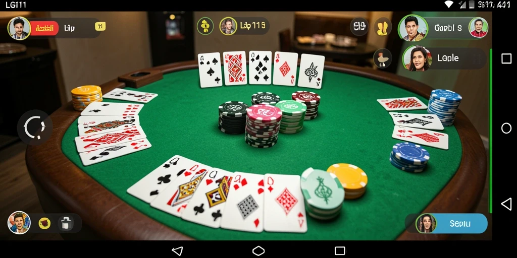Tampilan gameplay seru dari LG111 yang menggugah semangat bermain Gaple.