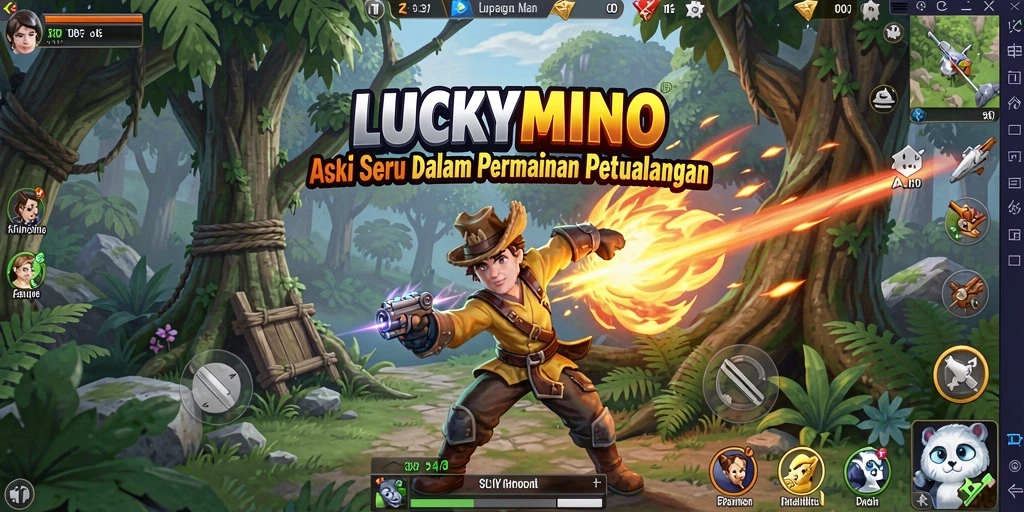 Tangkapan layar dari gameplay seru LUCKYMINO dengan aksi mendebarkan.