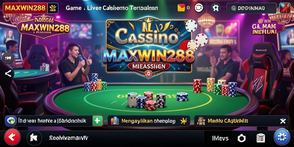Screenshot gameplay Live Casino MAXWIN288 dengan dealer profesional.