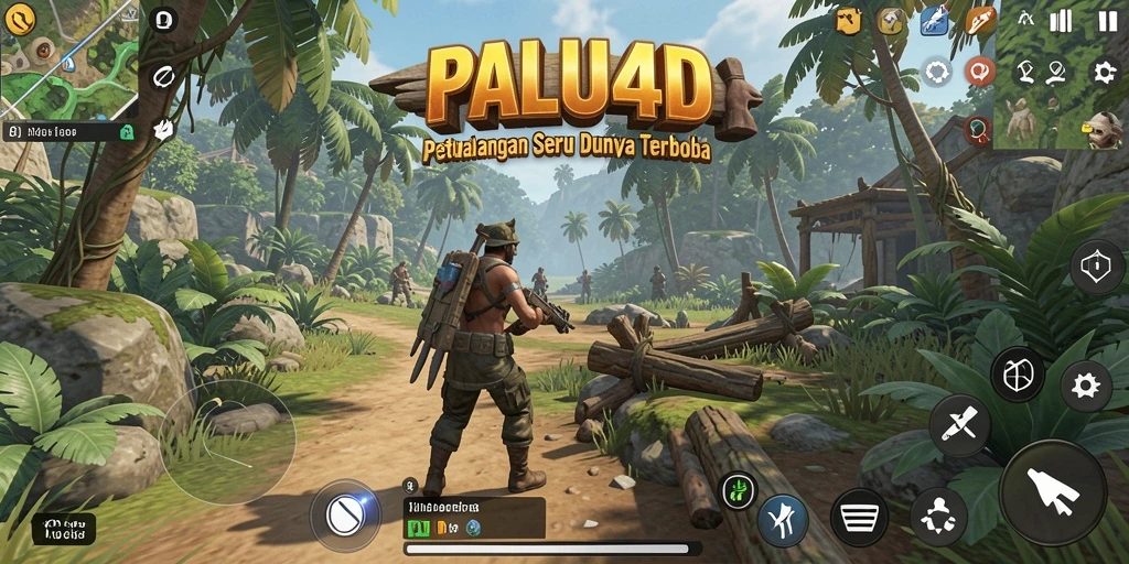 Screenshot menunjukkan pemain menjelajahi dunia Open World yang luas.