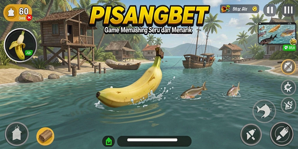 Gameplay PISANGBET yang seru dan menarik saat menangkap ikan.