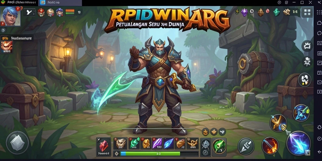 Tampilan gameplay RPIDWIN yang memukau dengan aksi pertempuran mendebarkan.