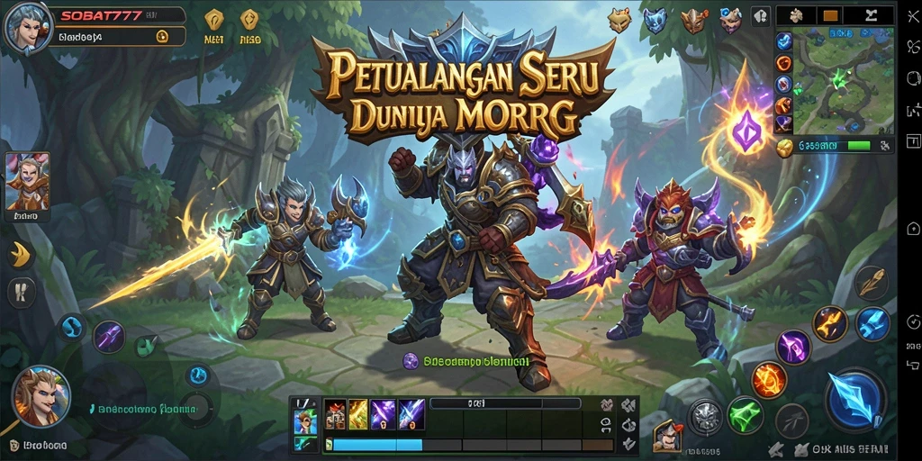 Screenshot SOBAT777 menampilkan pertarungan epik di dunia MMORPG.