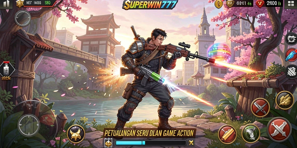 Tampilan seru dari gameplay SUPERWIN777 dalam aksi penuh.